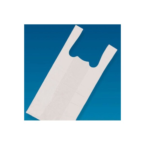 Lk Packaging T Shirt Bags In Dispenser Carton, 8"W x 5"D x 18"L, .6 Mil, White, 1000/Pack CT1318W - main
